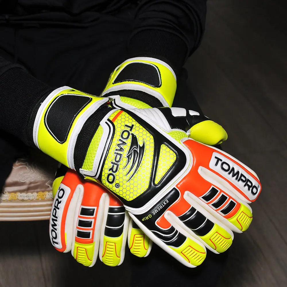 Tompro Extreme Grip Negative Cut Goalkeeper Goalie Gloves Giga Grip Adults TOMPRO