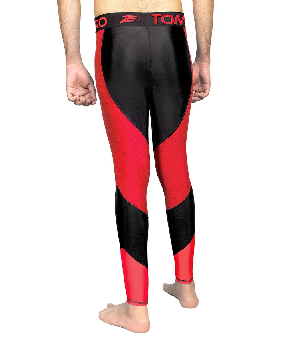 Recharge Performance Compression Base Layer Tights Red Black - TomPro