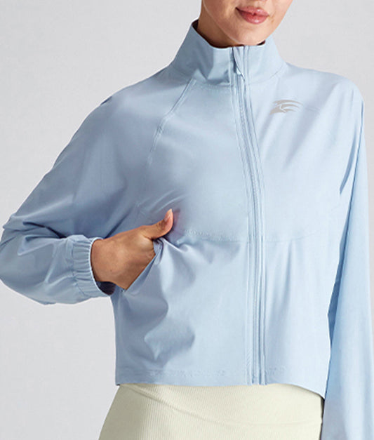 Amanda Everyday Windbreaker Workout Full Zip-up Through Jacket TomPro