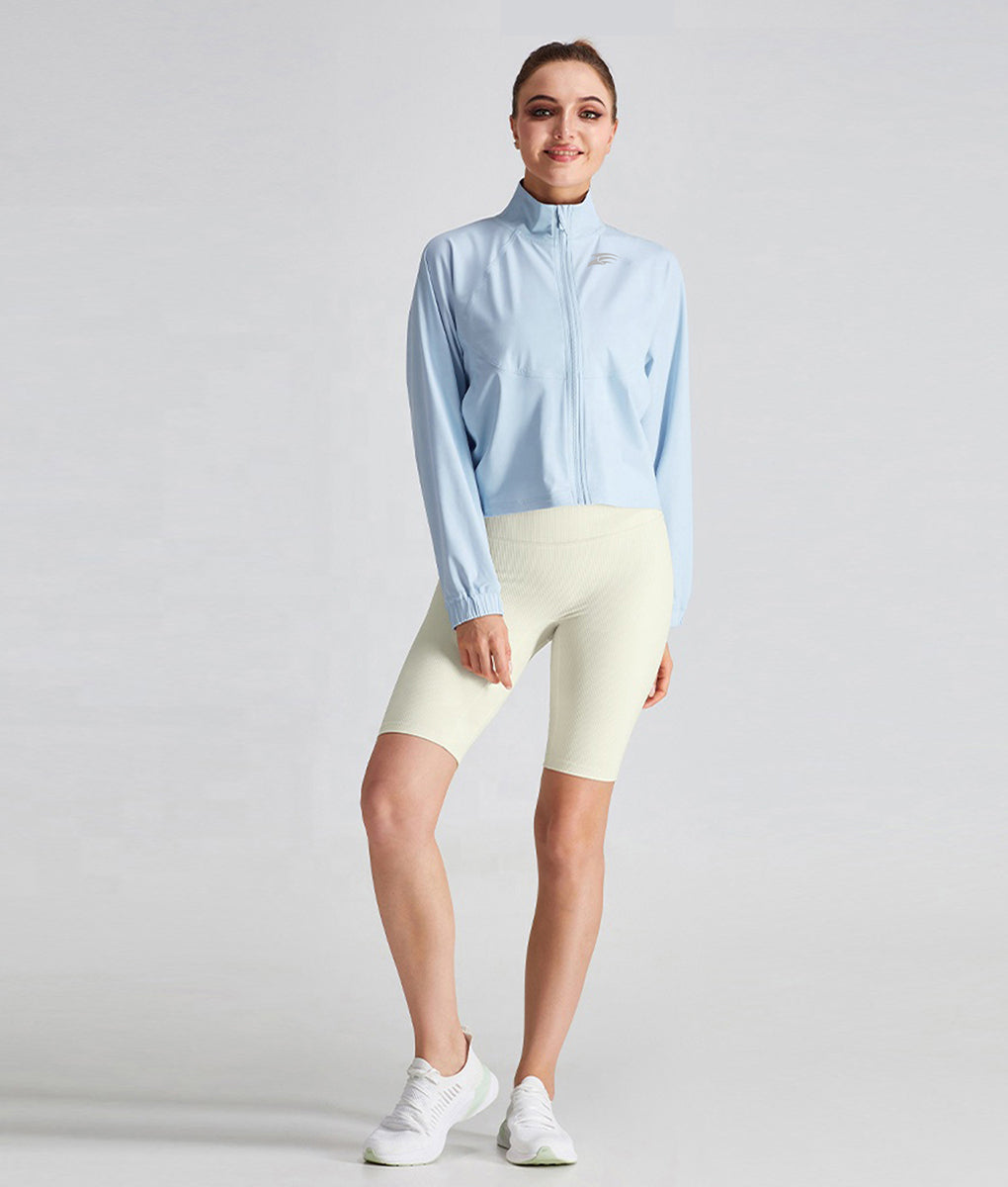 Amanda Everyday Windbreaker Workout Full Zip-up Through Jacket TomPro