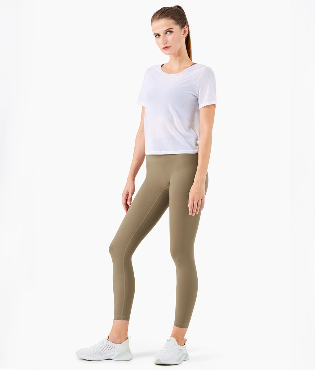 Amelia Twist Mesh Performance T-Shirt