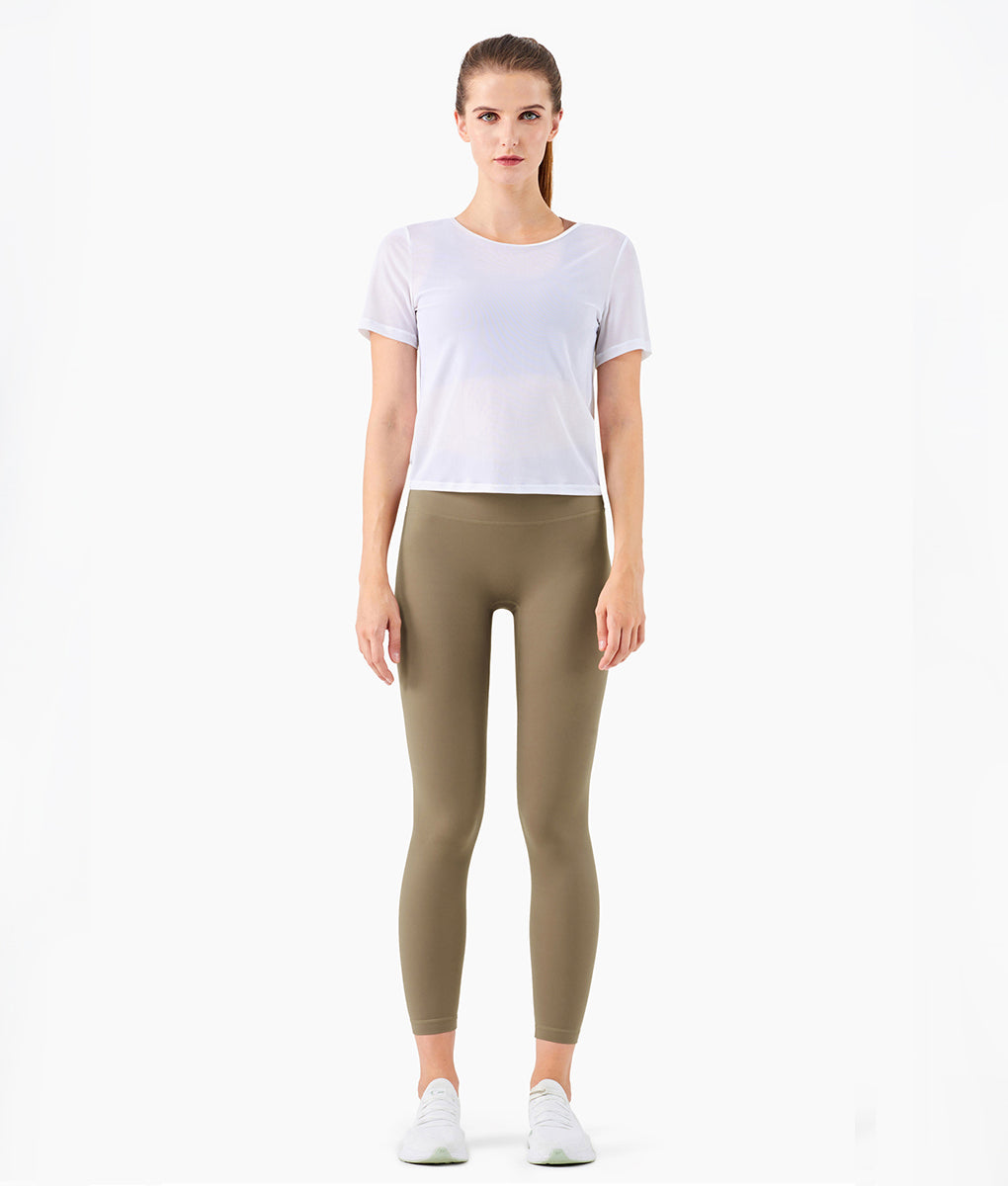 Amelia Twist Mesh Performance T-Shirt