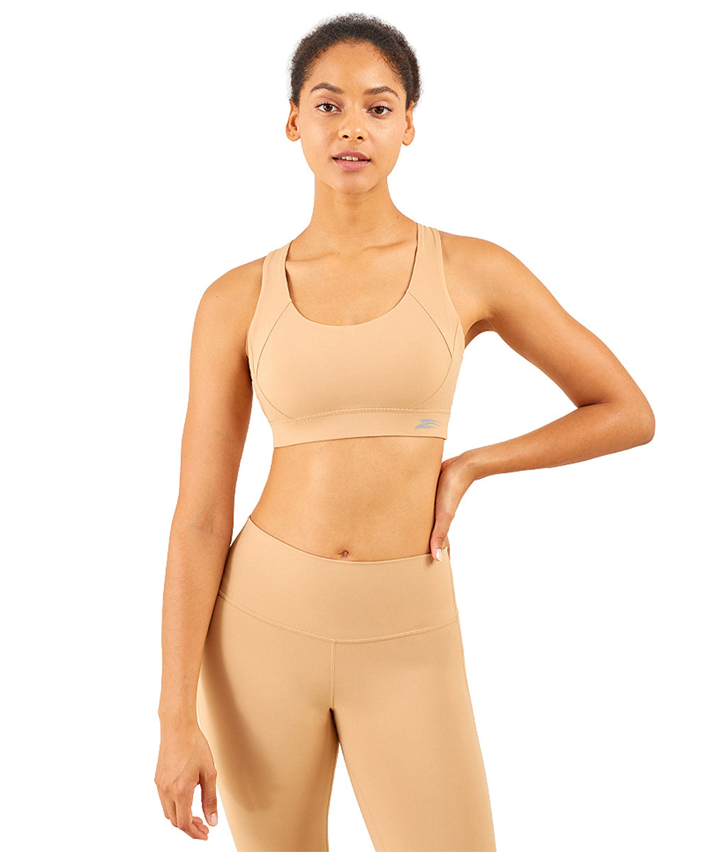 Freedom Criss Cross Back Sports Bra Women Beech Wood TomPro