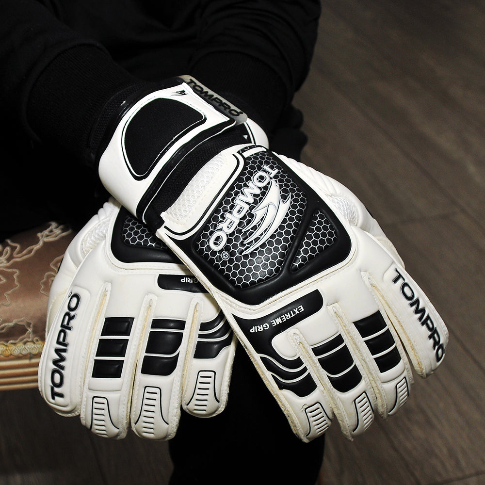 Tompro Extreme Grip Roll Finger Goalkeeper Goalie Gloves Giga Grip Adults