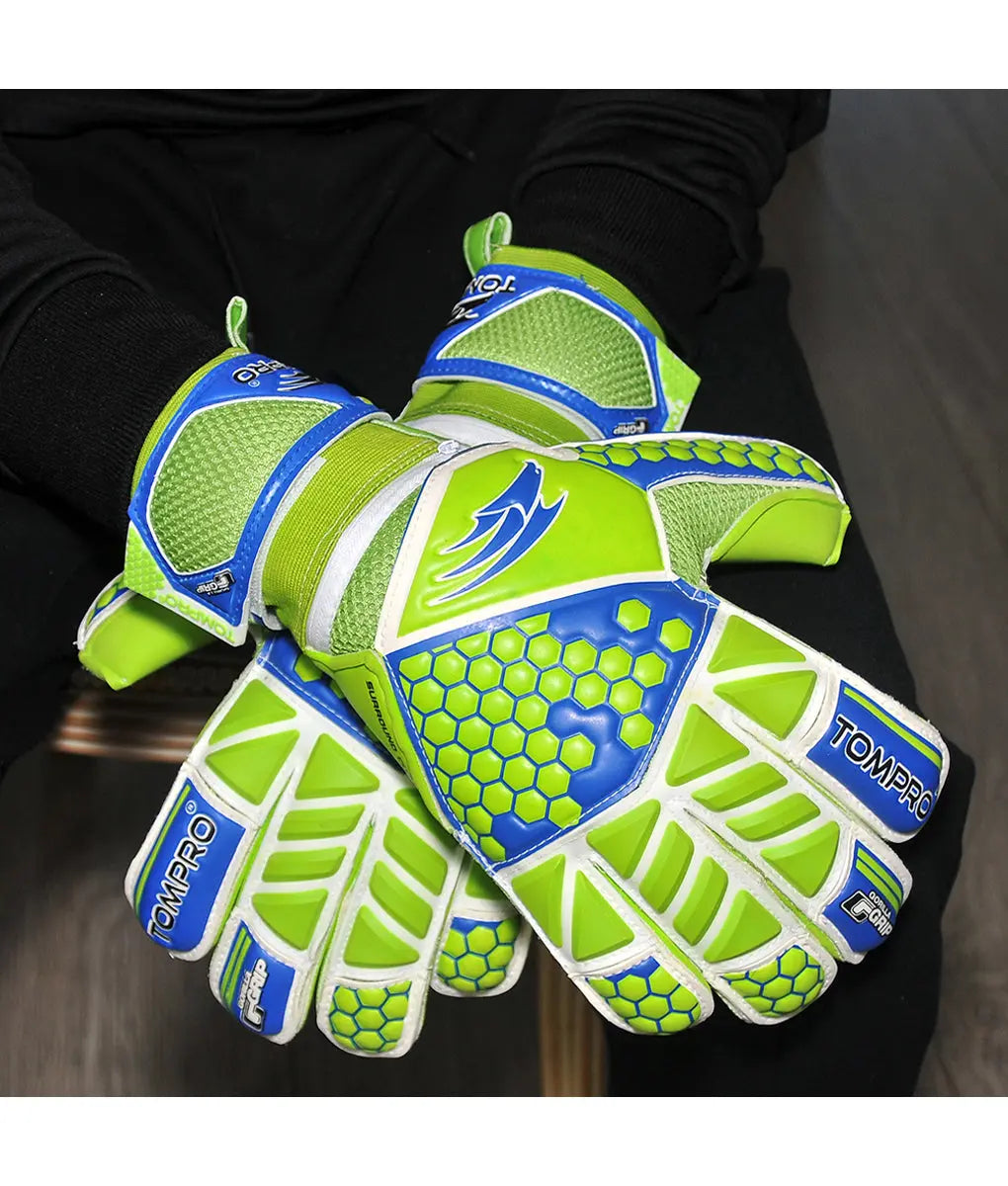 GorillaGrip Contact Plus Roll Finger Fingersave Goalkeeper Gloves TOMPRO