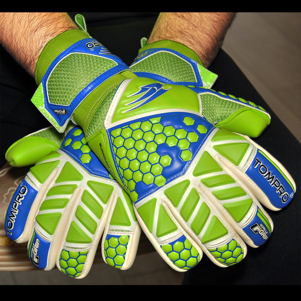 Tompro GorillaGrip Contact Plus Negative Cut Goalkeeper Goalie Gloves Junior Adults