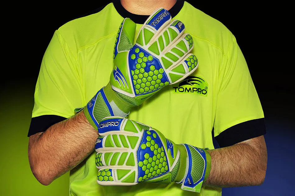 Tompro GorillaGrip Contact Plus Negative Cut Goalkeeper Goalie Gloves Junior Adults TOMPRO