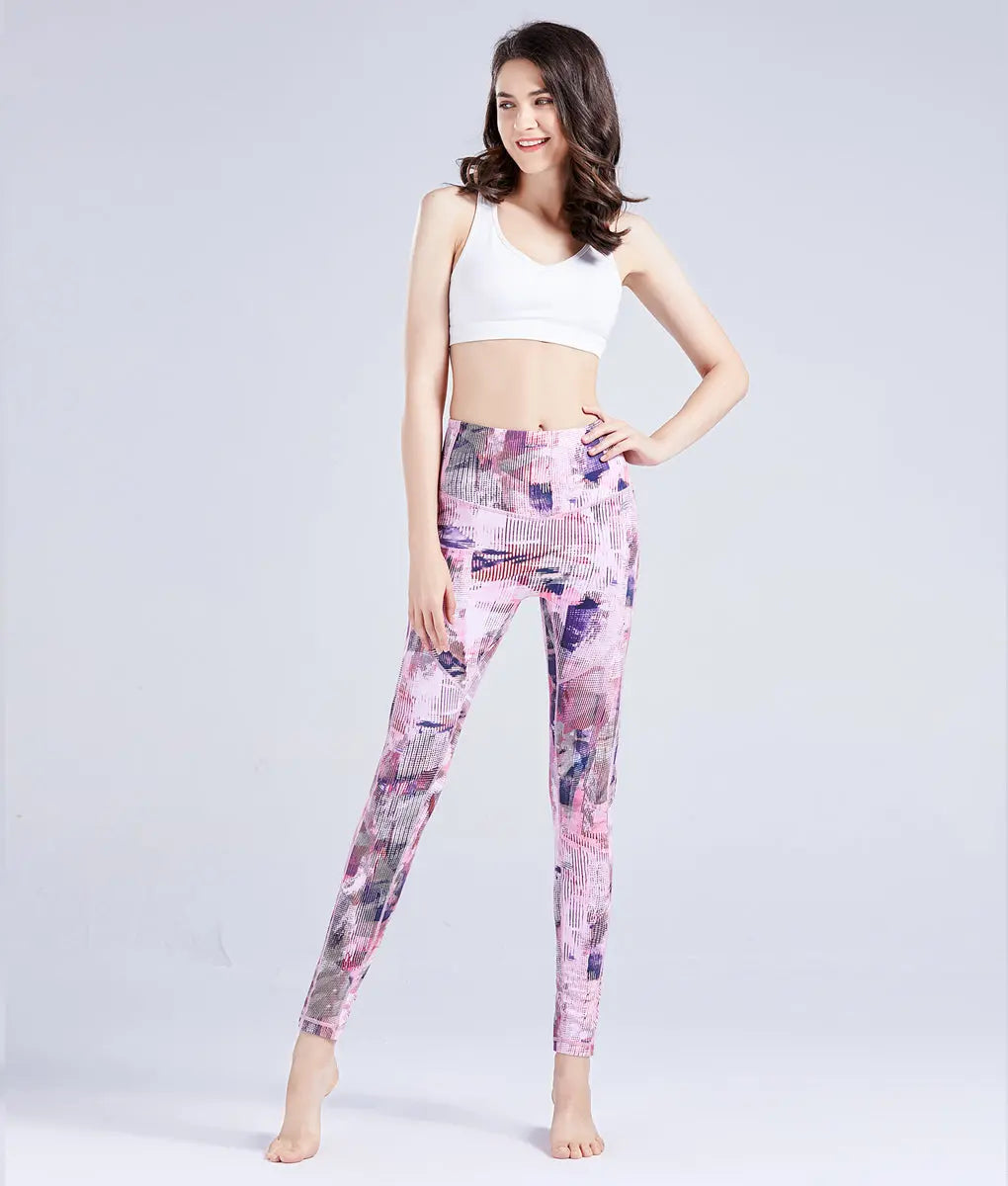 Velvet Touch Graphic High-Rise Leggings - TomPro