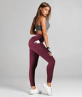 Verve High-Rise Leggings Maroon - TomPro