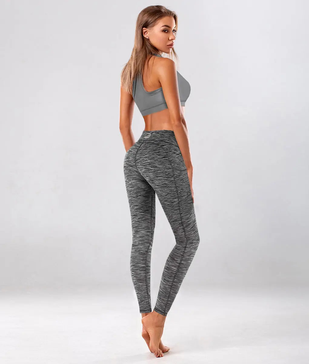 Space Dye Verve High-Rise Leggings Dark Gray - TomPro