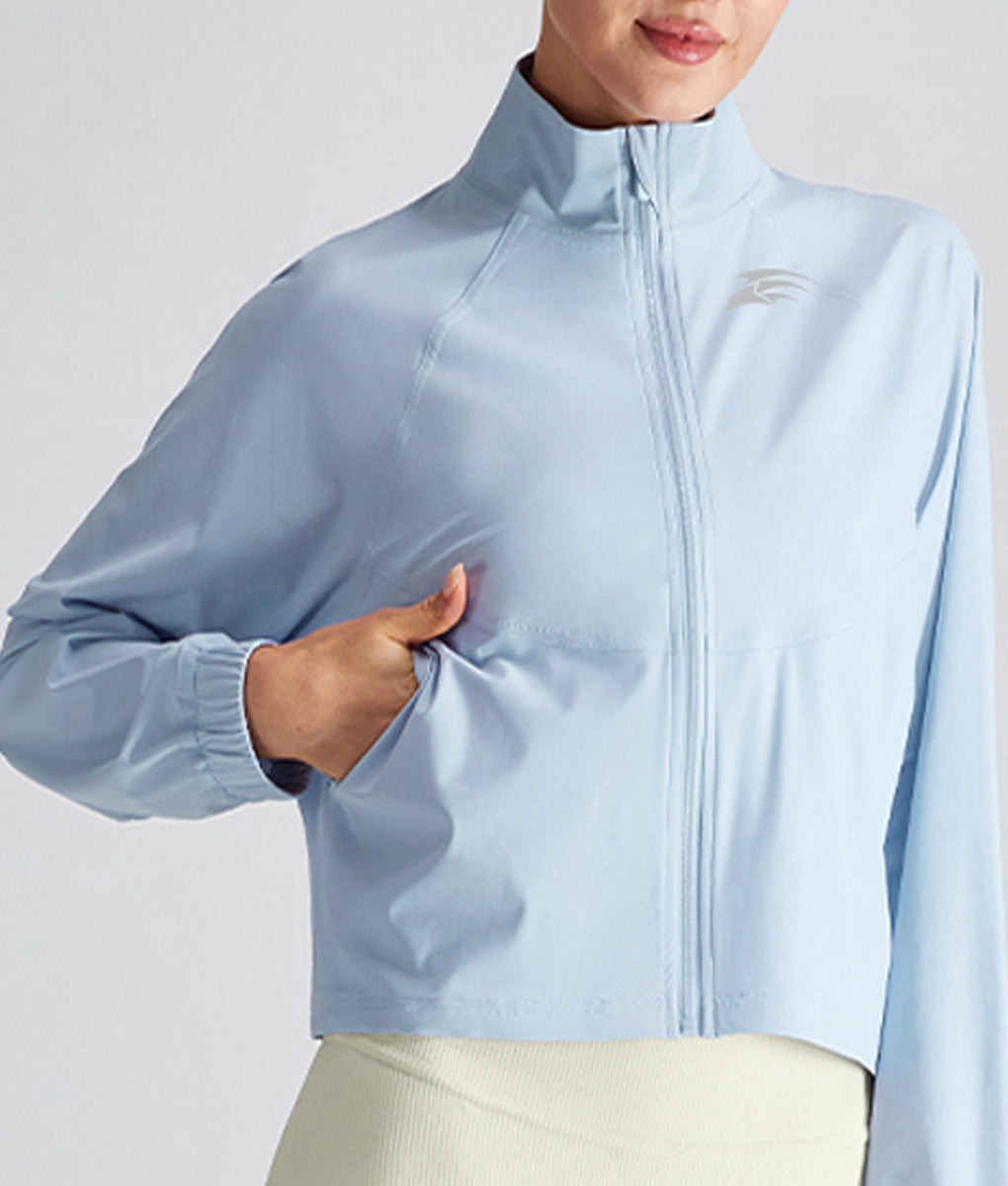 Amanda Everyday Windbreaker Workout Full Zip-up Through Jacket TomPro