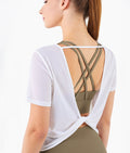 Amelia Twist Mesh Performance T-Shirt TomPro
