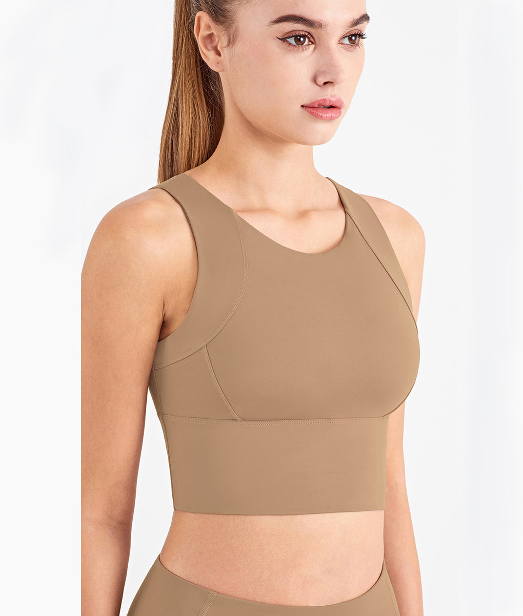 Elevate High Impact Sports Bra Women Cocoa TomPro
