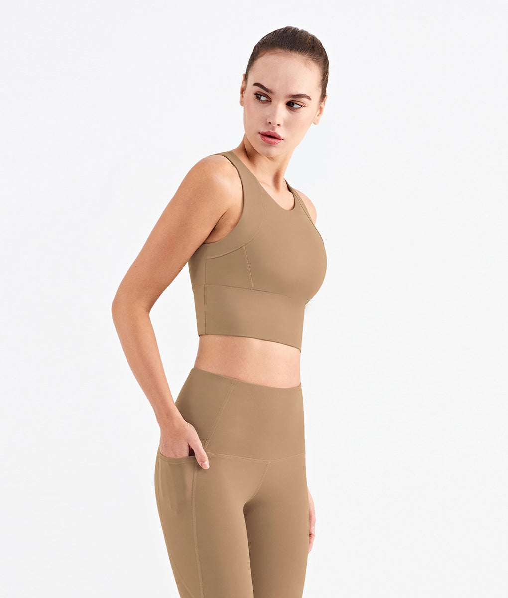 Elevate High Impact Sports Bra Women Cocoa TomPro