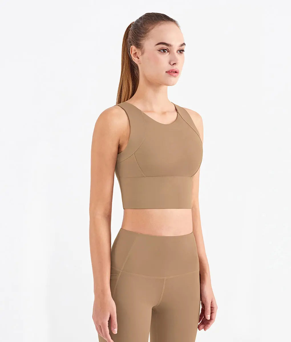Elevate High Impact Sports Bra Women Cocoa - TomPro